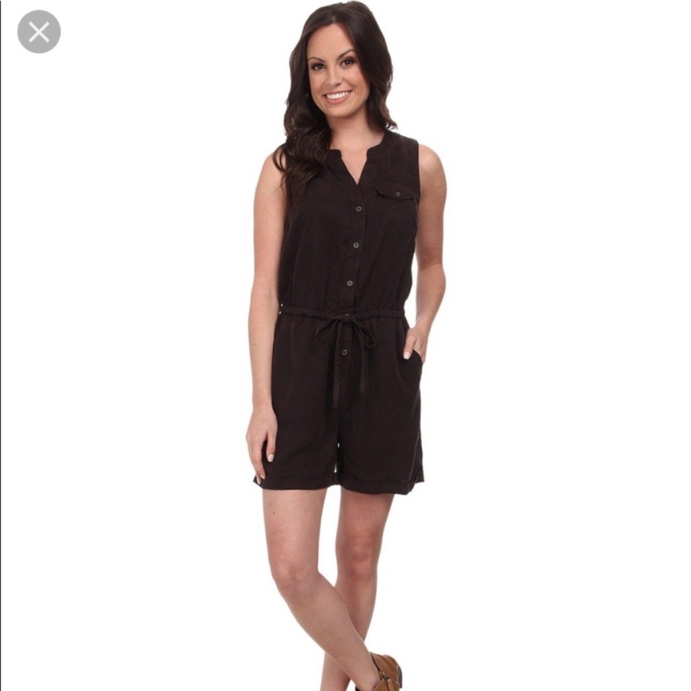 Lucky Brand brown denim romper XS